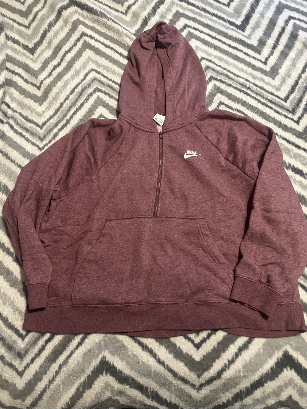 Nike Ash Purple Half-Zip Hoodie